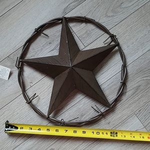 Rustic Western Metal Star Wall Decor